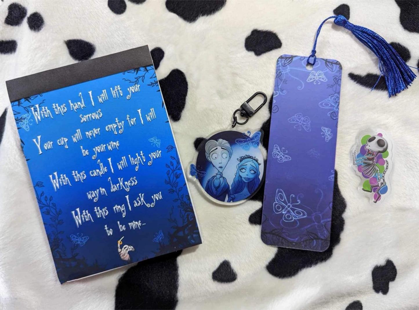 Corpse Bride Inspired Blue Bookmark