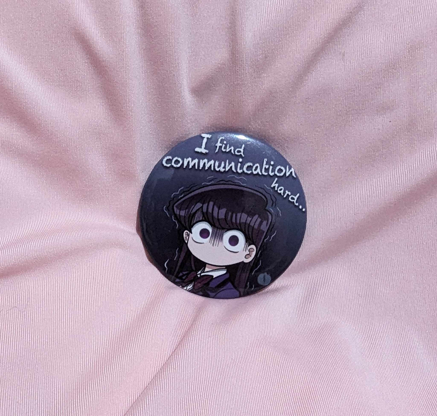 Komi can't Communicate inspired Badges