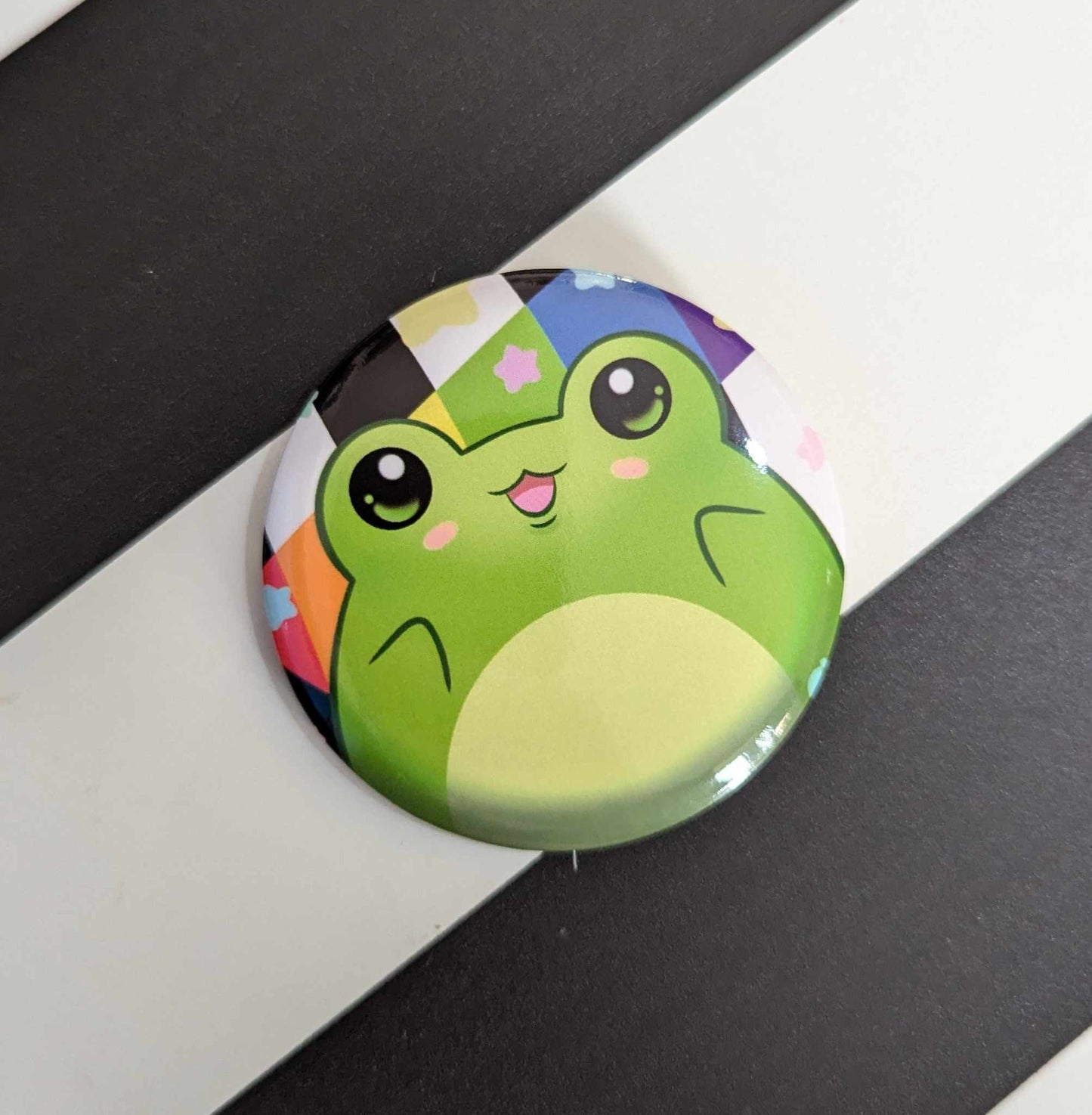 PRIDE Frogs Button Badges