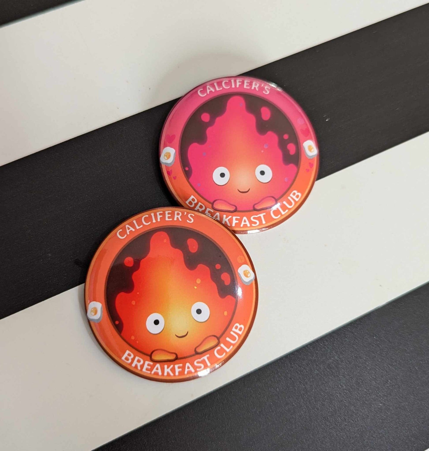Club themed Ghibli Inspired Button Badges