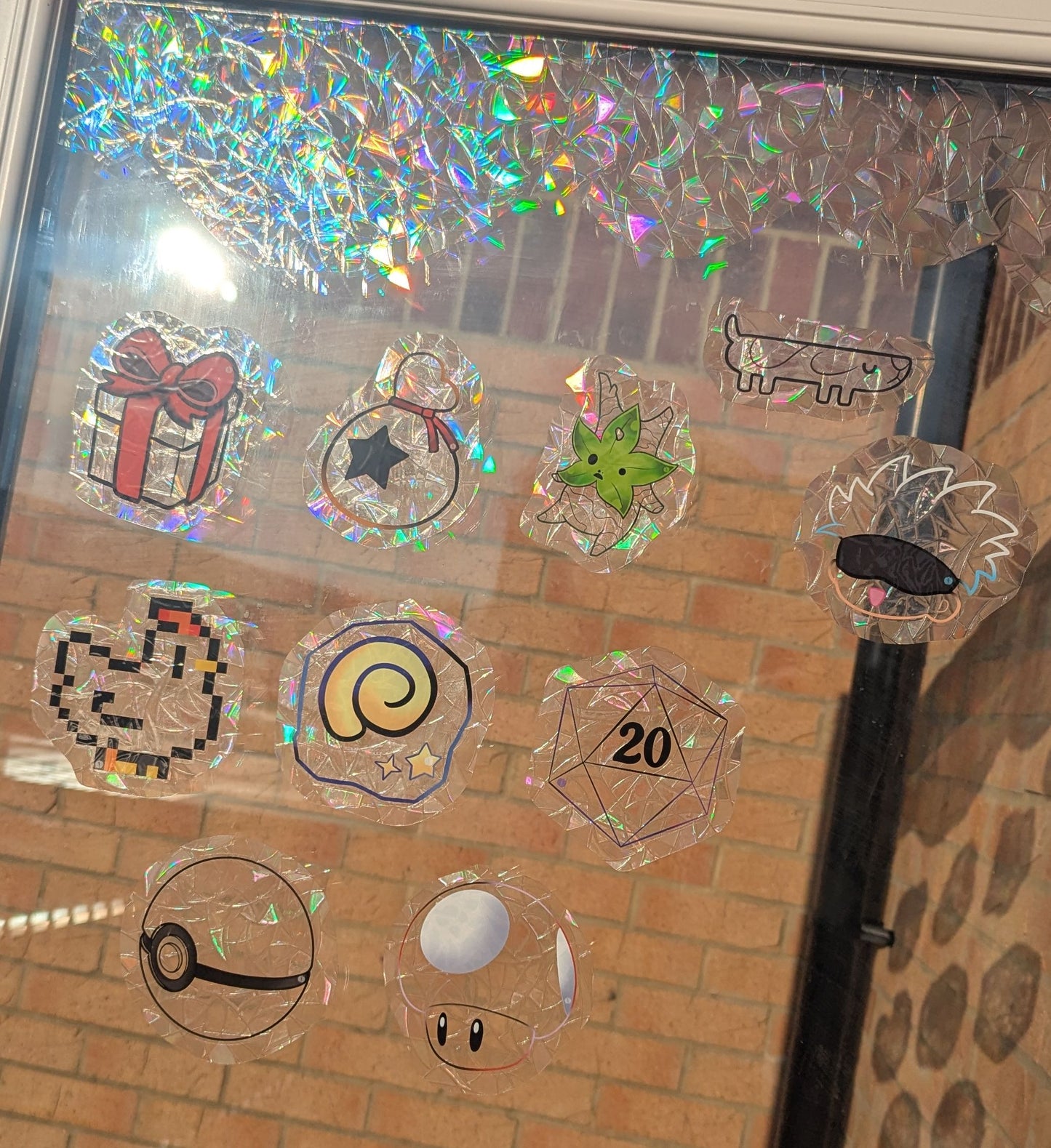 Suncatcher window cling stickers