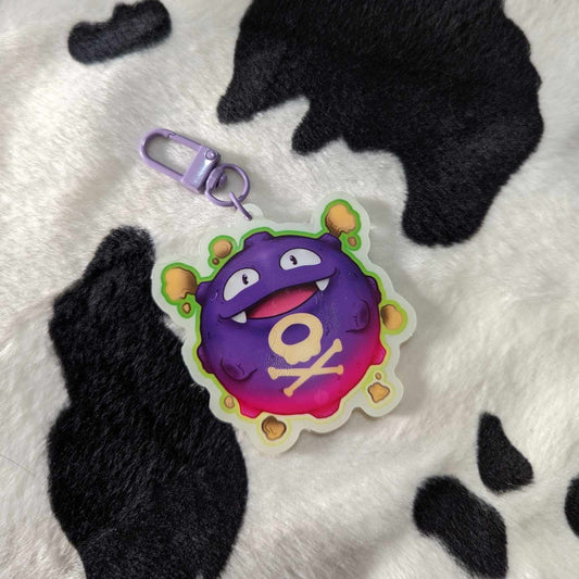 Glow in the Dark Koffing Keychains
