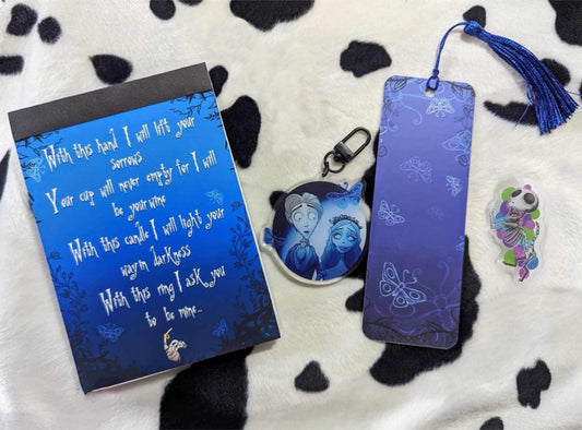 Corpse Bride Inspired Blue Bookmark