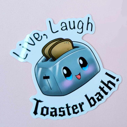 Live, Laugh, Toaster Bath Stickers