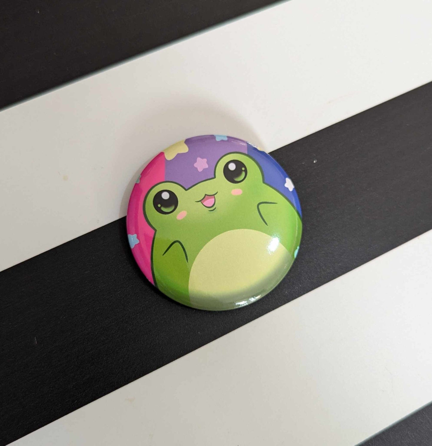 PRIDE Frogs Button Badges