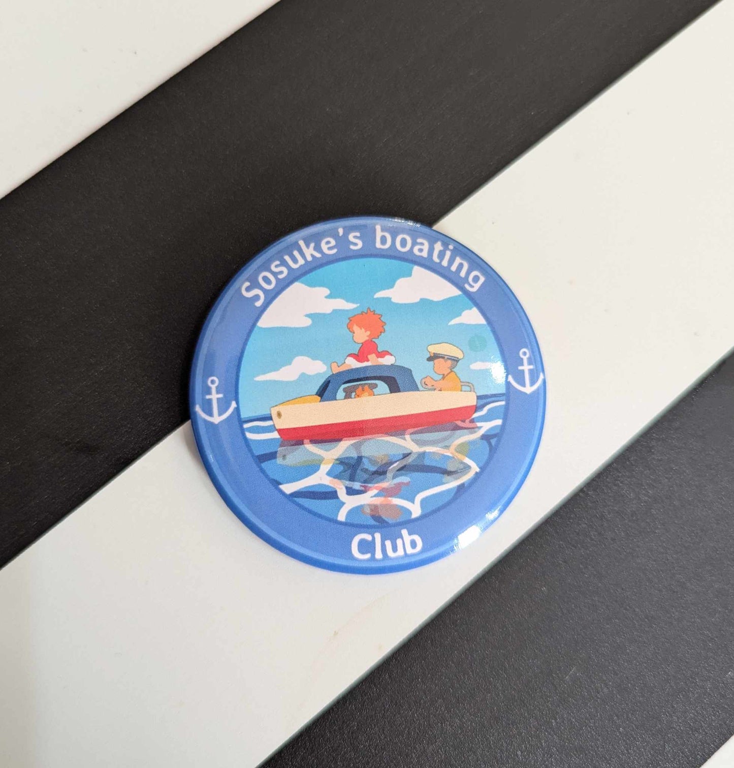 Club themed Ghibli Inspired Button Badges