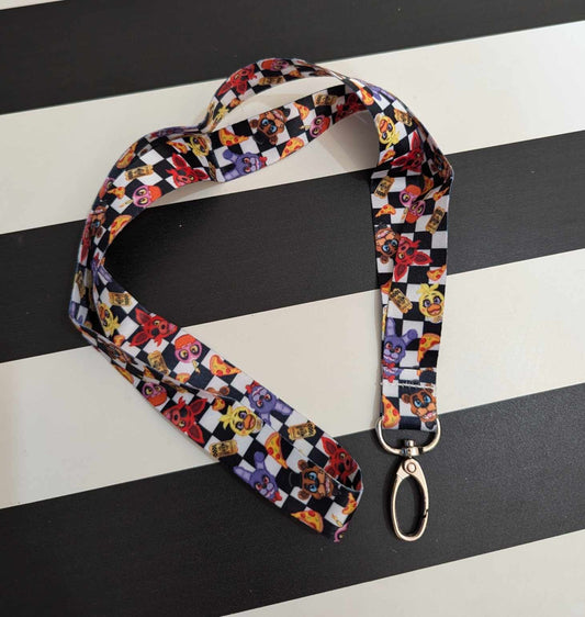 Five Nights Pizzeria Inspired Lanyard  SAFETY CLASP