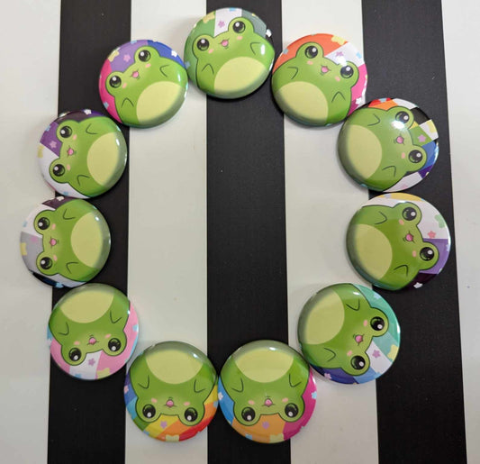 PRIDE Frogs Button Badges