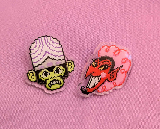 Best Frenemies 8 bit PPG Pins