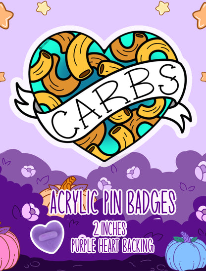 Acrylic pin badges