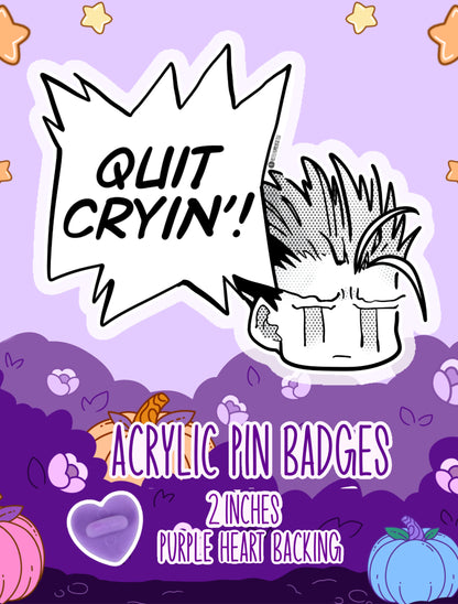 Acrylic pin badges