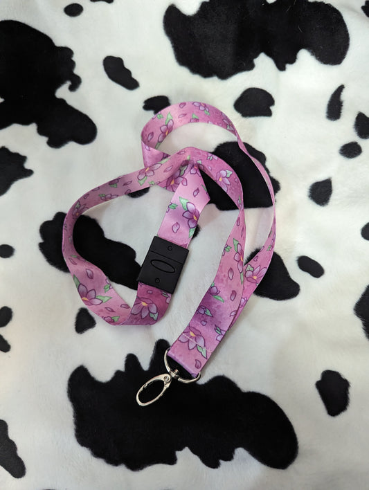 Sakura Dreams Lanyard WITH SAFETY CLASP