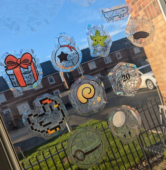 Suncatcher window cling stickers