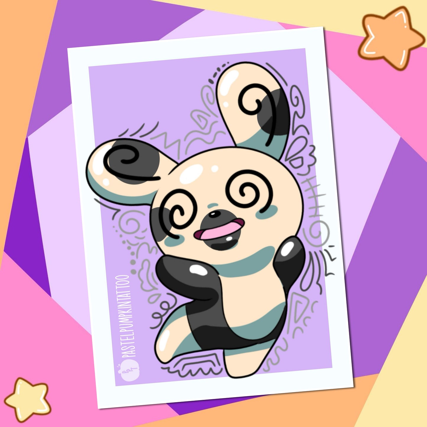 Spinning panda Inspired Art Prints