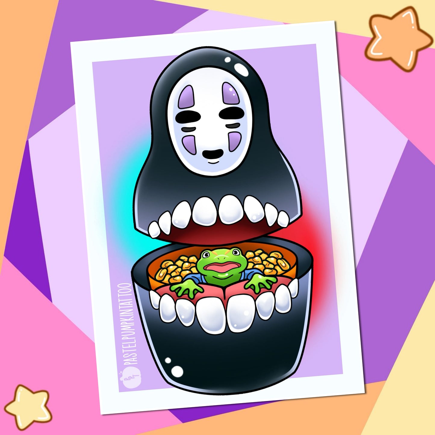 Ghiblified Russian doll Inspired Art Prints